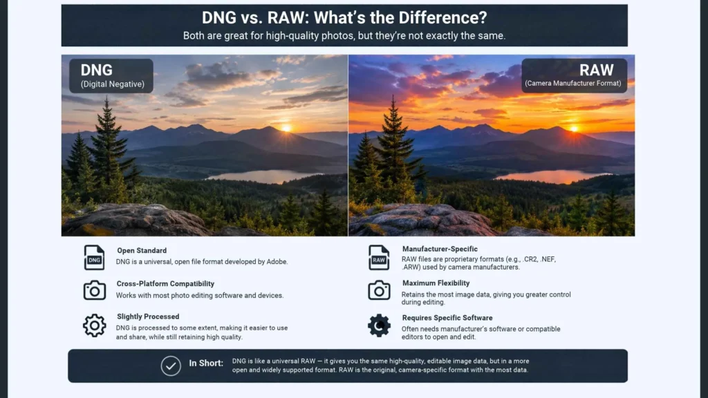 DNG vs. RAW What's the Difference
