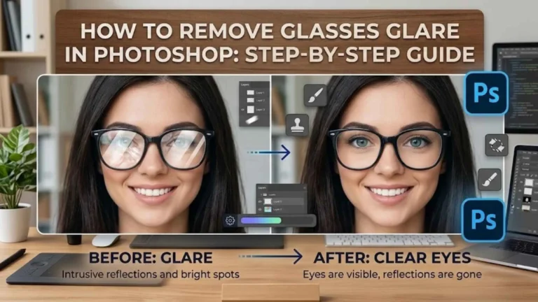 Remove Glasses Glare in Photoshop